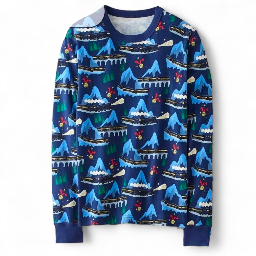 Hanna Andersson Discovery The Polar Express Long John Pajama Top Adult XS